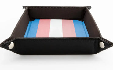 Fanroll: Velvet Dice Tray - Pride Transgender Flag