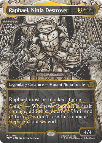 Raphael, Ninja Destroyer (Borderless) (Gold-Stamped Signature) [Teenage Mutant Ninja Turtles]