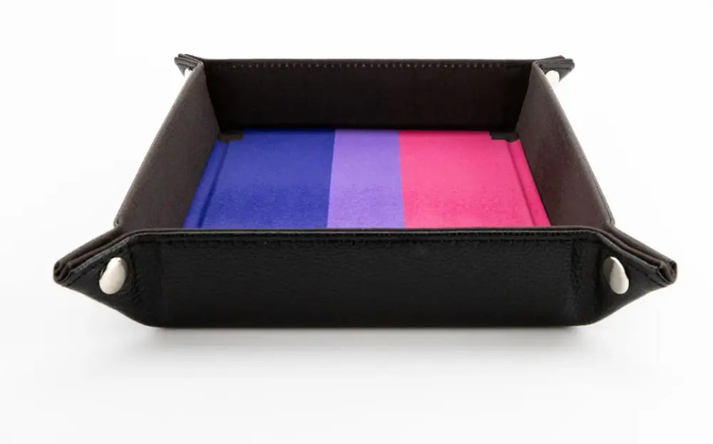 Fanroll: Velvet Dice Tray - Pride Bisexual Flag