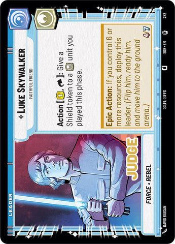 Luke Skywalker - Faithful Friend (Judge Promo) (002/002) [Spark of Rebellion Promos]