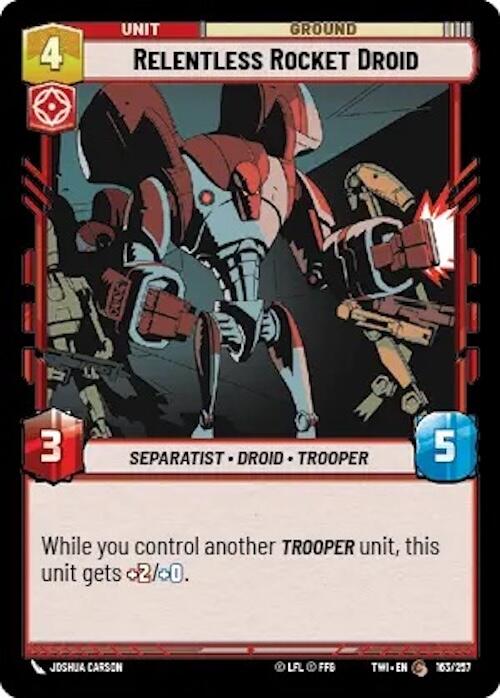 Relentless Rocket Droid (163/257) [Twilight of the Republic]