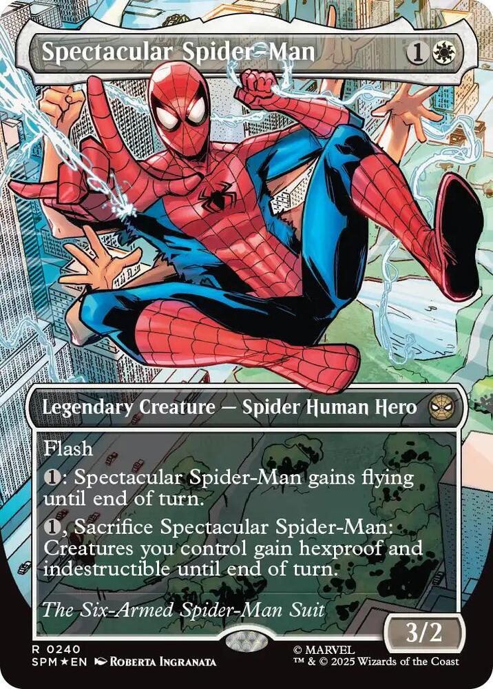Spectacular Spider-Man (0240) (Borderless) (Textured Foil) [Marvel's Spider-Man]
