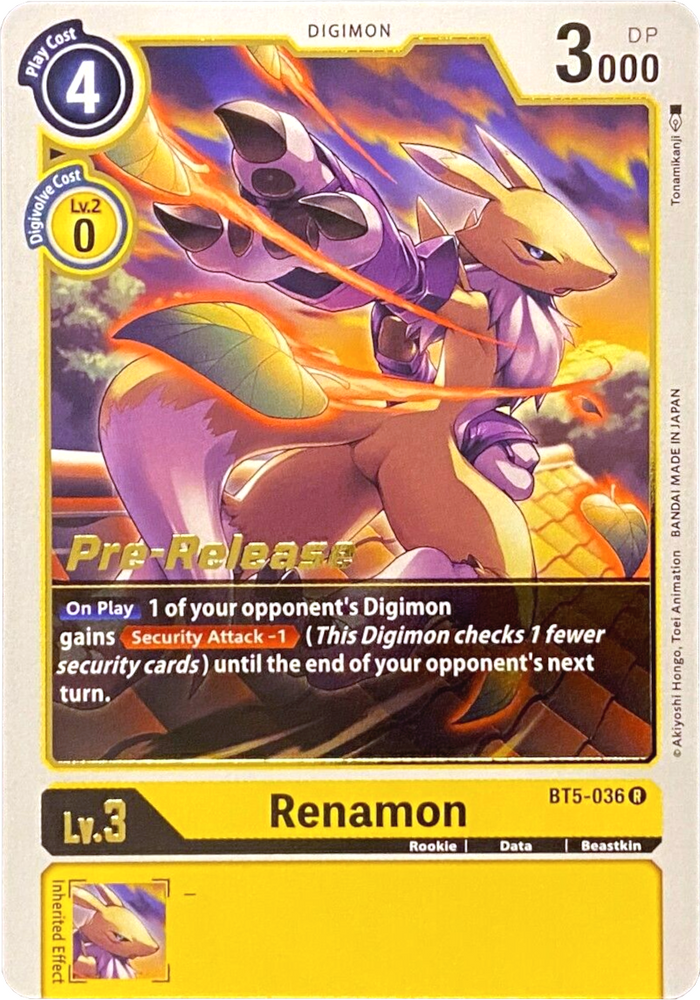 Renamon [BT5-036] [Battle of Omni Pre-Release Promos]