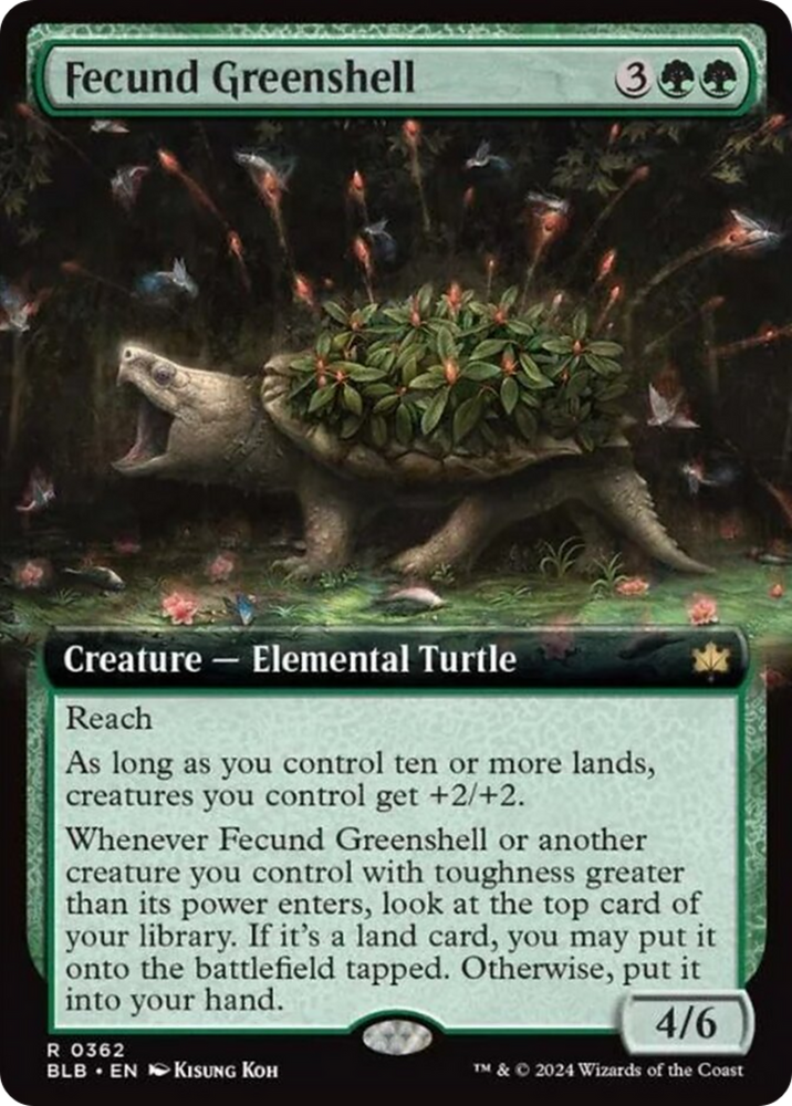 Fecund Greenshell (Extended Art) [Bloomburrow]