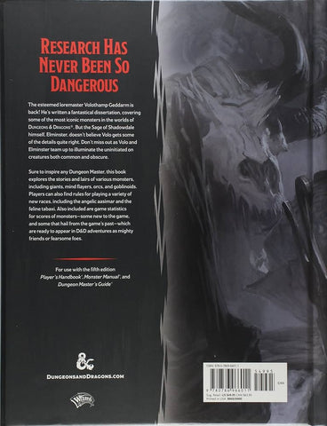 *USED* D&D Book: Volo's Guide to Monsters (Dungeons & Dragons)