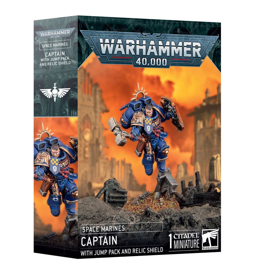 Space Marines: Captain with Jump Pack & Relic Shield 48-102