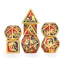 7-Set Dragon Solid Metal: Red/Black w/ Gold