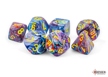 CHX 22450 Mega-Hedral Dice Set: Festive Mosaic/Yellow