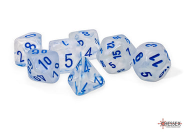 CHX 22581 Mega-Hedral Dice Set: Borealis Icicle Luminary with Light Blue