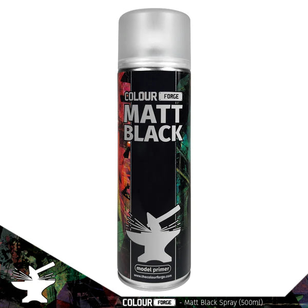 Colour Forge Spray Matt Black (500ml)