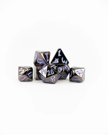 Mote of Possibility Large Font 7 Piece Metal Dice Set
