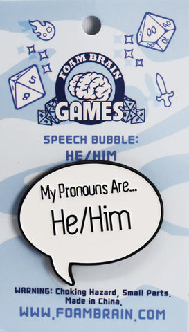 Speech Bubble Pin - He/Him