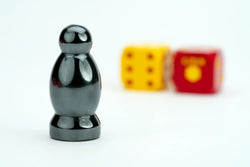 Catan Premium Robber & Dice - Hematite