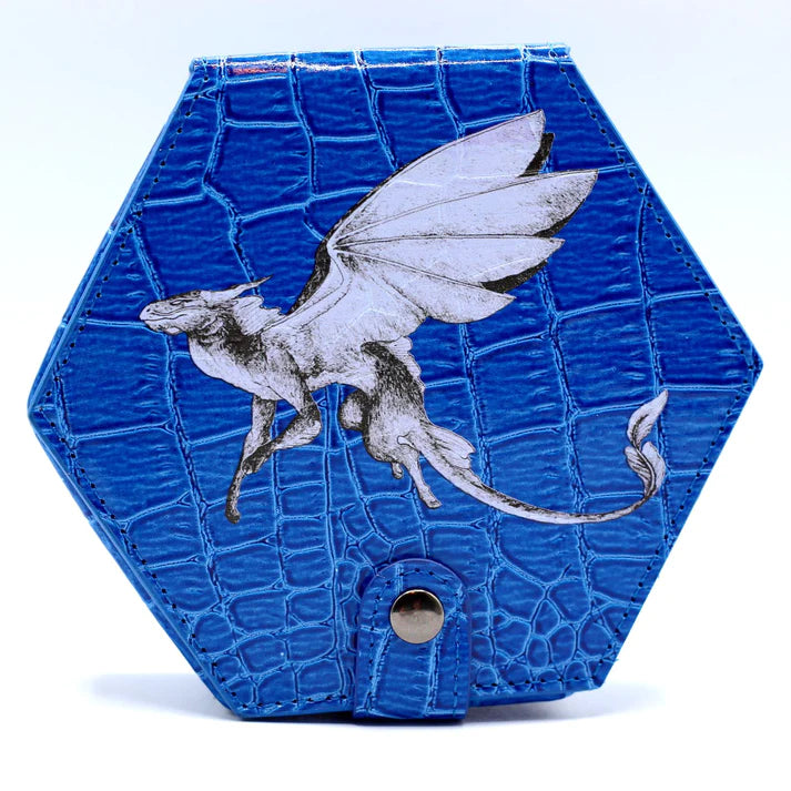 Leather Hexagonal Dice Box With Fine Arts-Fairy Dragon