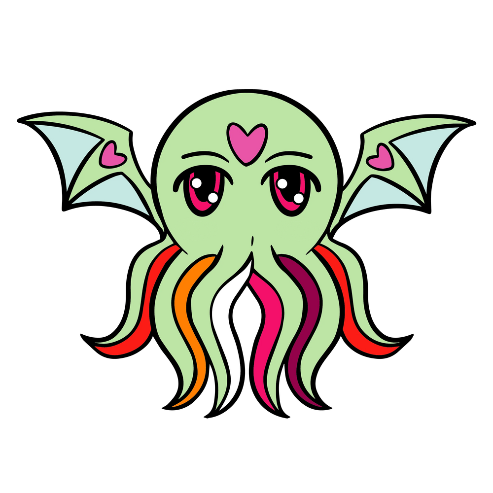 Pridethulhu Pin - Lesbian