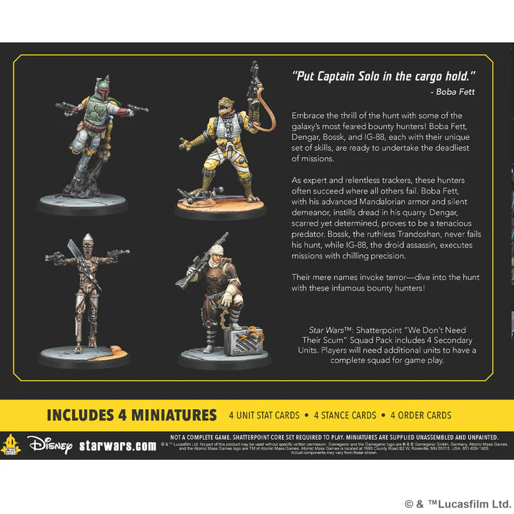 Star Wars: Shatterpoint - We Don't Need Their Scum: Bounty Hunters Unit Pack