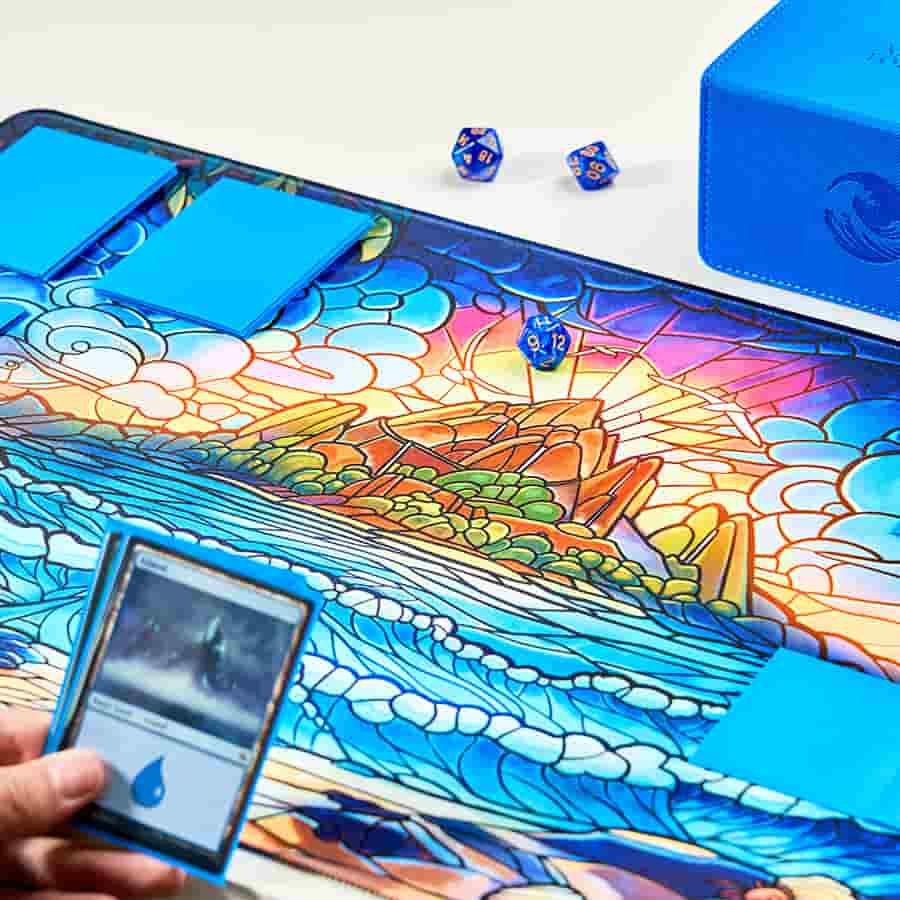 Playmat: Stained Glass Hidden Island