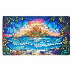 Playmat: Stained Glass Hidden Island