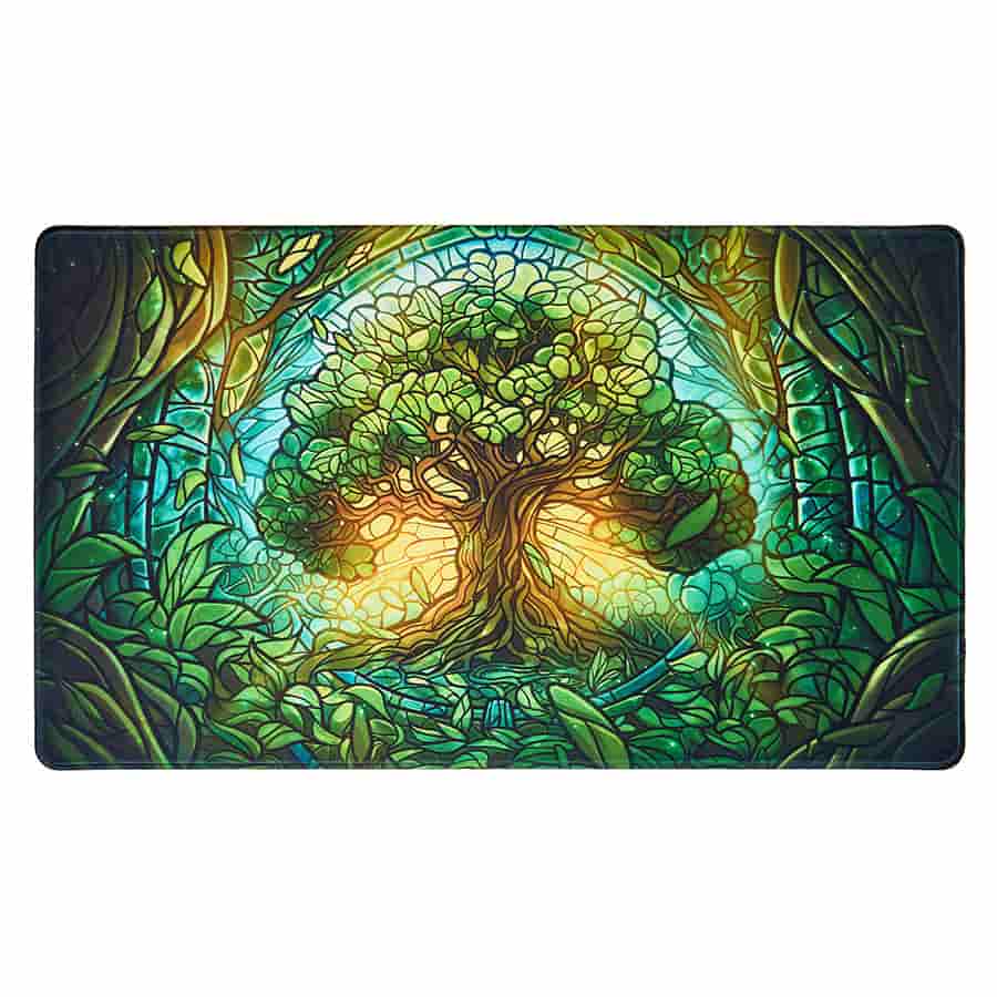 Playmat: Stained Glass Mythical Forest