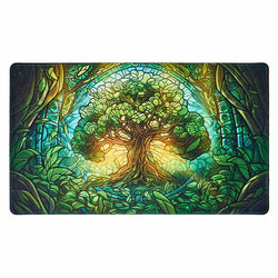 Playmat: Stained Glass Mythical Forest