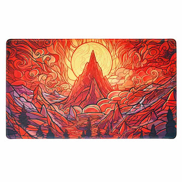 Playmat: Stained Glass Burning Mountain