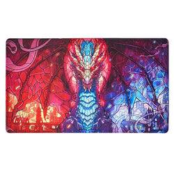 Playmat: Stained Glass Fire & Ice Dragon