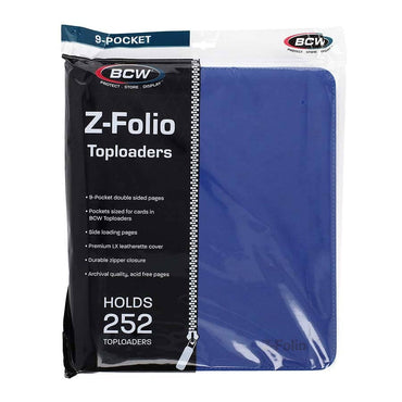 9 Pocket BCW Zip - Blue - Toploader