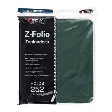 9 Pocket BCW Zip - Green - Toploader