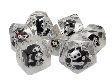Infused Dice - Ghost (Black) 7pc RPG Set