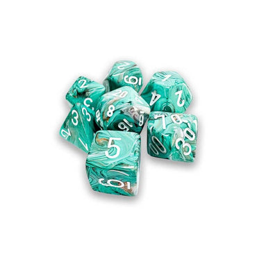 CHX 22403 Mega-Hedral Dice Set: Marble Oxi-Copper/White