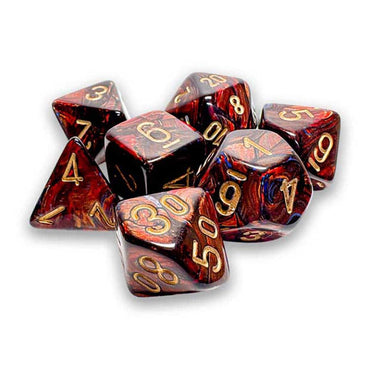 CHX 22419 Mega-Hedral Dice Set: Scarab Blue Blood/Gold
