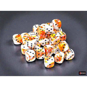 CHX 24803 Brushed Sunrise/Black 36 Count 12mm D6 Dice Set