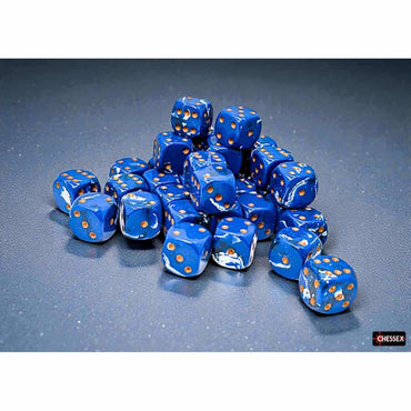 CHX 24806 Brushed Wavebreak/Gold 36 Count 12mm D6 Dice Set