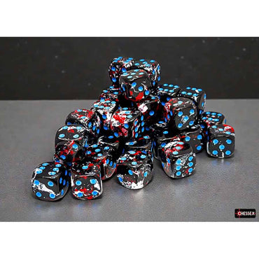 CHX 24808 Brushed Dark Side/Blue 36 Count 12mm D6 Dice Set