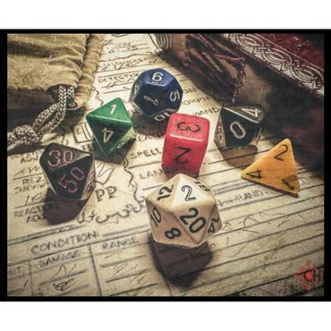 CHX 25499 Opaque Nostalgia 7 Count GM & Beginner Polyhedral Dice Set