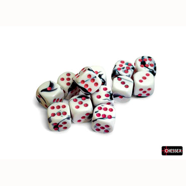 CHX 26669 Black-White/Pink Gemini 12 Count 16mm D6 Dice Set