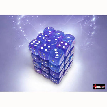 CHX 27967 Aura/White Luminary Nebula 36 Count 12mm D6 Dice Set