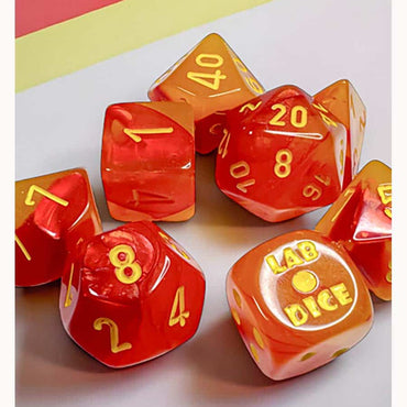 CHX 30051 Gemini Gellow-Red/Yellow 7 Count Polyhedral Dice Set