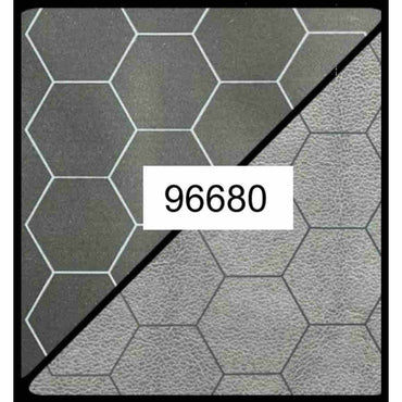 Battlemat - Reversible: 1 Inch Black-Grey Hexes, 23 1/2 X 26 Inches