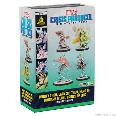 Marvel Crisis Protocol: Mighty Thor, Lady Sif, Thor Hero of Midgard, and Loki Prince of Lies