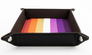 Fanroll: Velvet Dice Tray - Pride Lesbian Flag