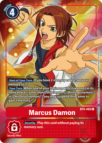 Marcus Damon [BT4-092] (Buy-A-Box Promo) [Great Legend Promos]