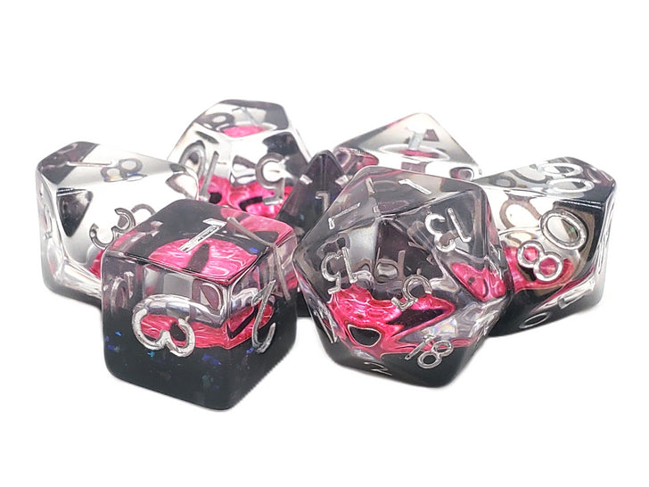 Infused Dice - Dragon Eye (Pink) 7pc RPG Set