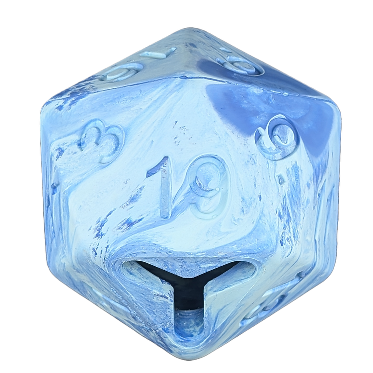 Pawlymorph Dog Toy - Lightning Bolt Barbarian Strength Treat-Dispensing D20