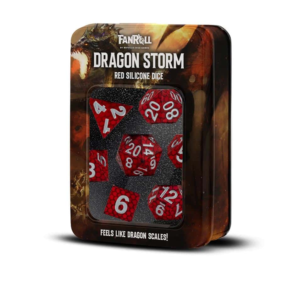 Fanroll Dragon Storm Silicone Dice Set: Red Dragon Scales