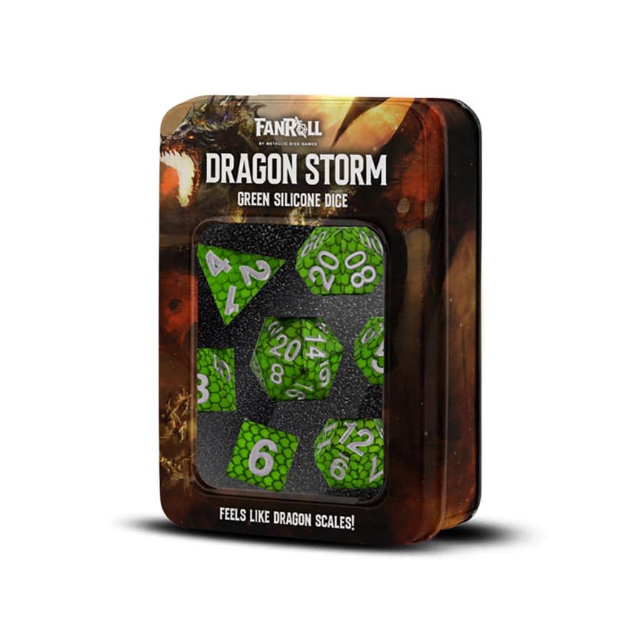 Fanroll Dragon Storm Silicone Dice Set: Green Dragon Scales