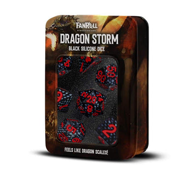 Fanroll Dragon Storm Silicone Dice Set: Black Dragon Scales