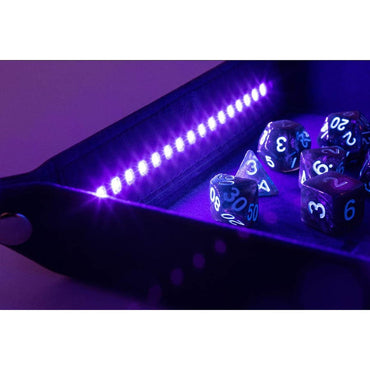 Blacklight Dice Tray with Black D20