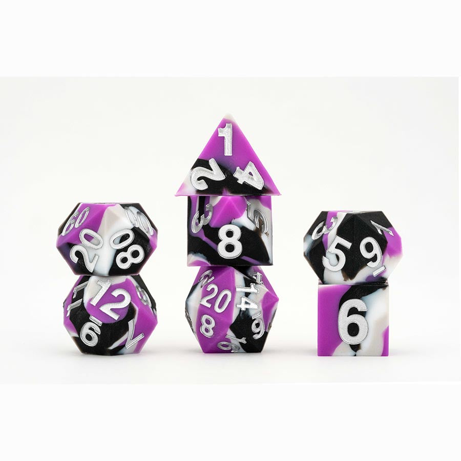 Asexual 7 Count Polyhedral Silicon Dice Set
