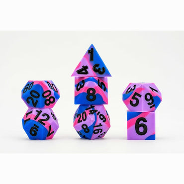 Pride Bisexual  7 Count Polyhedral Silicon Dice Set